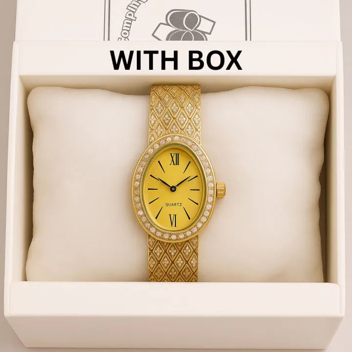 Stylish Watch for Girls - New Design 2025 | Elegant Ladies Watch Gift Box | Branded Chain Watch for Girls | Simple & Trendy Girls Watches | Girls Watch with Box | Perfect Gift for Women | New Watches for Girls | Free Ring & Free Delivery